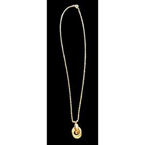 Gold Tone Knot Necklace Fashion Costume Jewelry